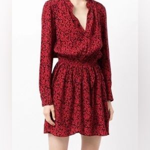 Zadig & Voltaire Red Floral Mini Dress